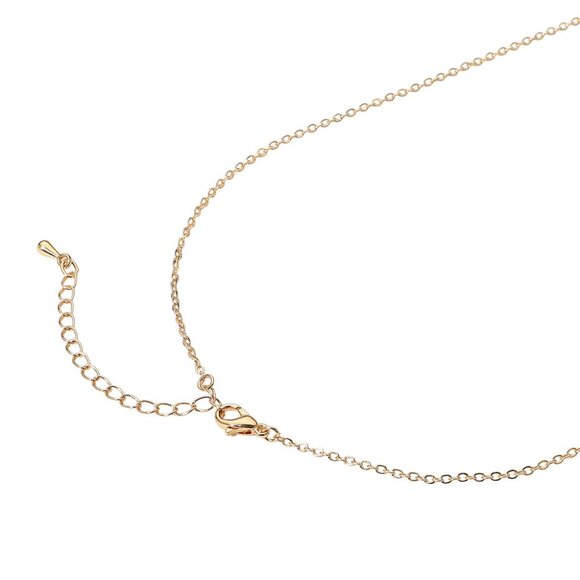 Stainless Steel CZ Stone Paved Heart Pendant Necklace in Gold - Picture 2 of 2